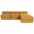 Canapea modulară Manual 4 pcs Galben 70 x 70 x 56 cm țesătură GartenMobel Dekor