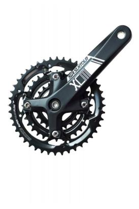 Angrenaj XCM T410, 22/30/40T, brate 175 mm, cu aparatoare lant, negru Ultimate FactoryBikes