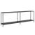 Masă consolă, negru, 220x35x75,5 cm, sticlă securizată GartenMobel Dekor