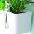 Ghiveci decorativ de flori, dublu, alb, 2.5 L, 24.4x11x12 cm, Twins Cube GartenVIP DiyLine