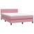 Pat box spring cu saltea, roz, 140x220 cm, catifea GartenMobel Dekor