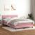 Pat box spring cu saltea, roz, 140x220 cm, catifea GartenMobel Dekor