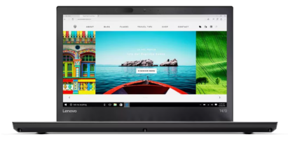 Laptop Refurbished LENOVO ThinkPad T470, Intel Core i5-6200U 2.30 - 2.80GHz, 8GB DDR4, 256GB SSD, 14 Inch HD, Webcam + Windows 10 Pro NewTechnology Media