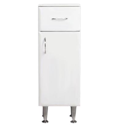 Leziter Dulap jos Bianca Plus 30 cu 1 ușă, 1 sertar, alb lucios, dreapta Mobalis Homvera