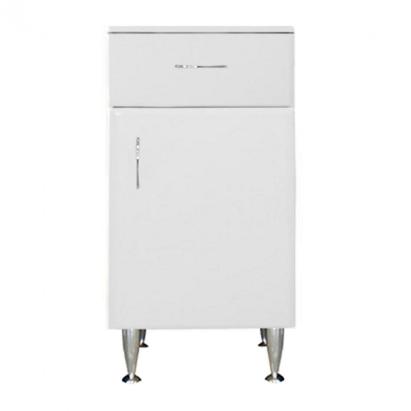 Leziter Dulap jos Bianca Plus 45 cu 1 ușă, 1 sertar, alb lucios, dreapta Mobalis Homvera