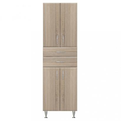 Leziter Dulap înalt Bianca Plus 60 cu 4 uși, 2 sertare, culoare stejar sonoma Mobalis Homvera
