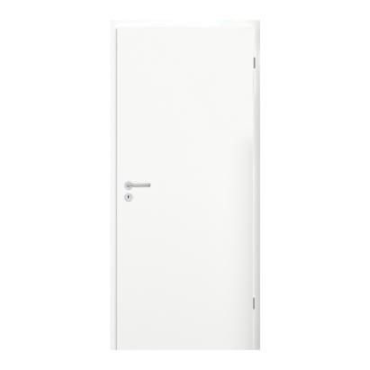 Leziter Blat de ușă decorativ CPL alb 100 dreapta cu încuietoare BB, balama cromată Mobalis Homvera