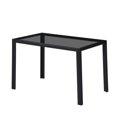 Leziter Masă pătrată din sticlă Clara 120 cm, neagră Mobalis Homvera