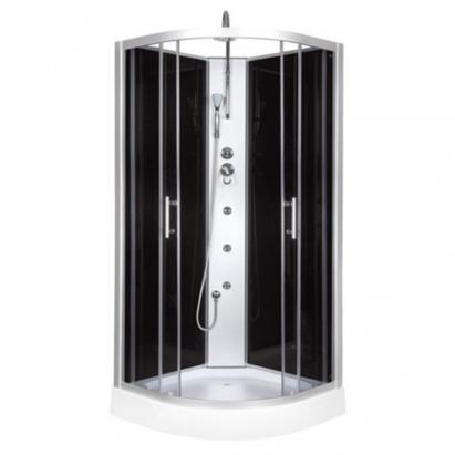 Kerra Cabină de duș cu hidromasaj curbată FARO 80x80 cm Mobalis Homvera