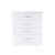 Leziter Comodă Miami cu 4 sertare 80x92 cm alb-alb Mobalis Homvera