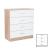 Leziter Comodă Miami cu 4 sertare 80x92 cm alb-stejar sonoma Mobalis Homvera