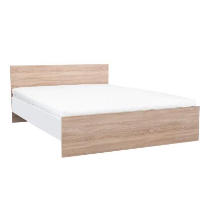 Leziter Pat dublu Miami fără cadru de pat 160x200 cm stejar sonoma-alb Mobalis Homvera