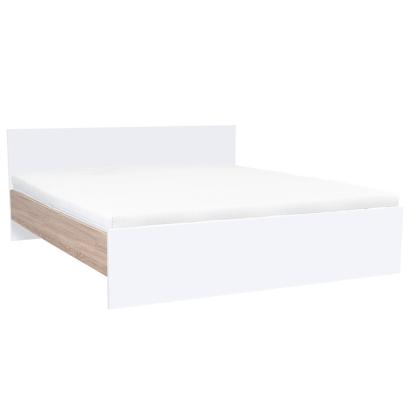 Leziter Pat dublu Miami fără cadru 180x200 cm alb-stejar sonoma Mobalis Homvera