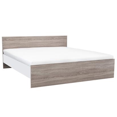 Leziter Pat dublu Miami fără cadru de pat 180x200 cm stejar York-alb Mobalis Homvera
