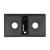 Leziter Chiuvetă pătrată Tia din granit cu două cuve și sifon, neagră Mobalis Homvera