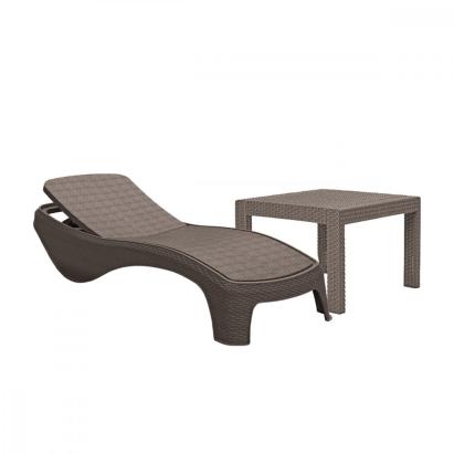 Curver Set șezlonguri de grădină Atlantic cu masă Rosario Mobalis Homvera