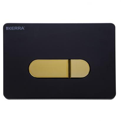 Kerra Capac de toaletă Pacific negru-auriu pentru setul K-50 Slim Mobalis Homvera