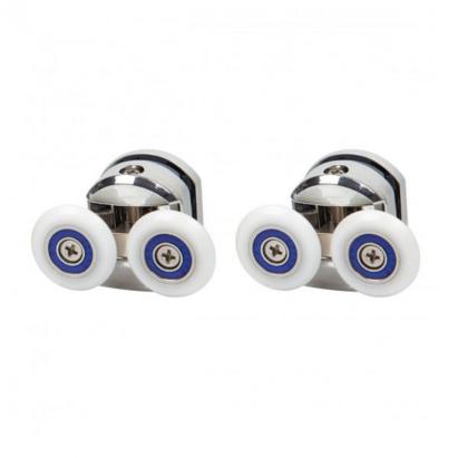 Kerra Rolă dublă mică superioară pentru cabină de duș CHZ3, 2 buc., cromată Mobalis Homvera