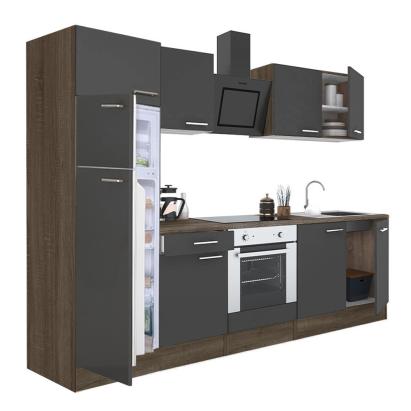 Leziter Mobilă de bucătărie Yorki 270 cu cuptor inferior și frigider cu congelator superior Mobalis Homvera