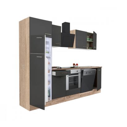 Leziter Mobilă de bucătărie Yorki 280 cu cuptor inferior și frigider cu congelator superior Mobalis Homvera