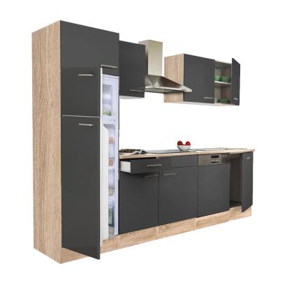 Leziter Mobilier de bucătărie Yorki 280 cu frigider cu congelator superior Mobalis Homvera