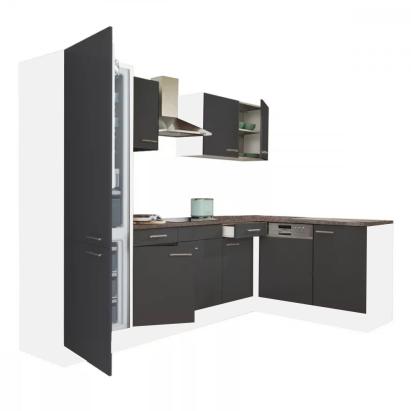 Leziter Unitate de bucătărie de colț Yorki 280 cu congelator inferior și frigider Mobalis Homvera