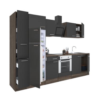 Leziter Mobilă de bucătărie Yorki 300 cu cuptor inferior și frigider cu congelator superior Mobalis Homvera