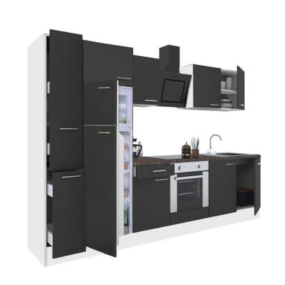 Leziter Mobilă de bucătărie Yorki 300 cu cuptor inferior și frigider cu congelator superior Mobalis Homvera