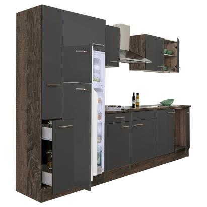 Leziter Mobilier de bucătărie Yorki 300 cu frigider cu congelator superior Mobalis Homvera