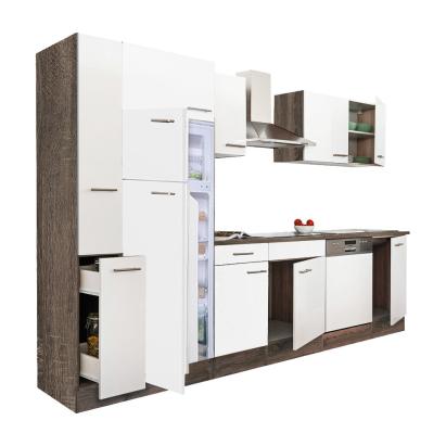 Leziter Mobilă de bucătărie Yorki 310 cu frigider cu congelator superior Mobalis Homvera