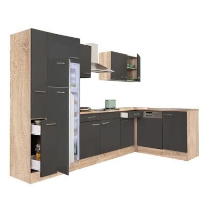 Leziter Unitate de bucătărie de colț Yorki 310 cu congelator superior și frigider Mobalis Homvera