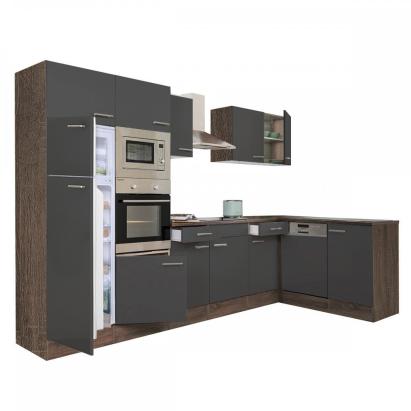 Leziter Unitate de bucătărie de colț Yorki 340 cu congelator superior și frigider Mobalis Homvera