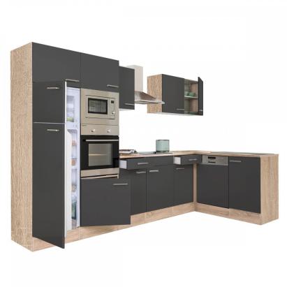 Leziter Unitate de bucătărie de colț Yorki 340 cu congelator superior și frigider Mobalis Homvera