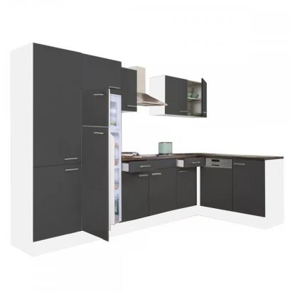 Leziter Unitate de bucătărie de colț Yorki 340 cu congelator superior și frigider Mobalis Homvera