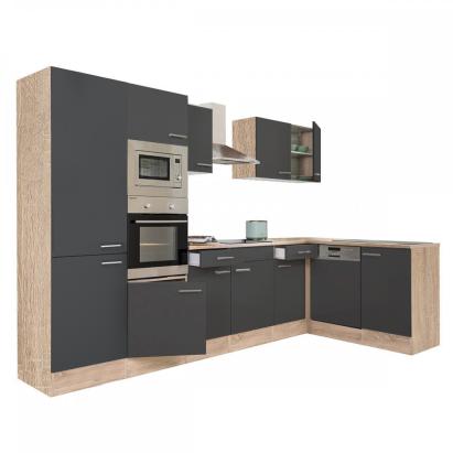 Leziter Unitate de bucătărie de colț Yorki 340 cu cuptor și cuptor cu microunde Mobalis Homvera