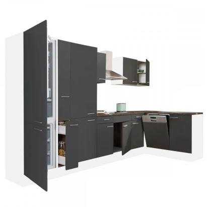 Leziter Unitate de bucătărie de colț Yorki 370 cu congelator inferior și frigider Mobalis Homvera