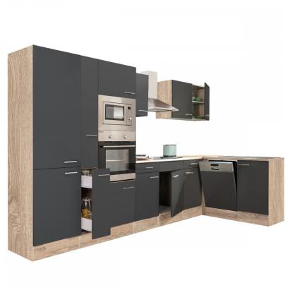 Leziter Unitate de bucătărie de colț Yorki 370 cu cuptor și cuptor cu microunde Mobalis Homvera