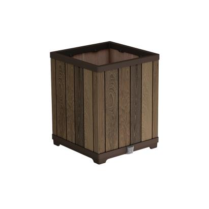 Curver Cutie decorativă pătrată din plastic, în relief, 74 L Mobalis Homvera