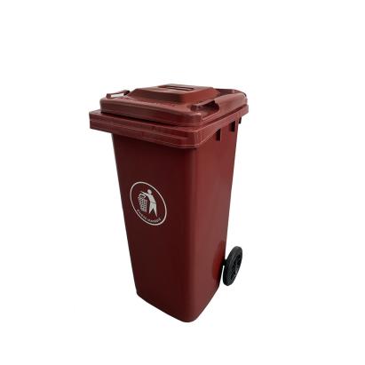 Leziter Container deșeuri 120L maro Mobalis Homvera