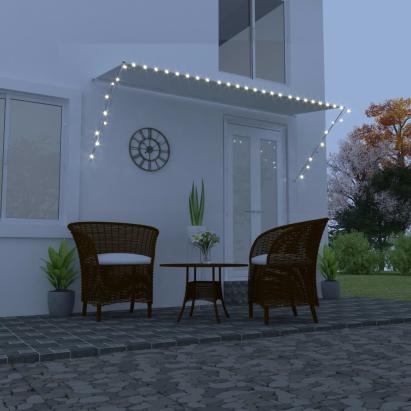 Copertină retractabilă cu LED, crem, 350 x 150 cm GartenMobel Dekor