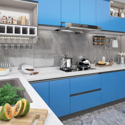 Folie de mobilier autoadezivă, azuriu, 500 x 90 cm, PVC GartenMobel Dekor