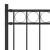 Gard de grădină din oțel 1,81x1,2 m negru GartenMobel Dekor