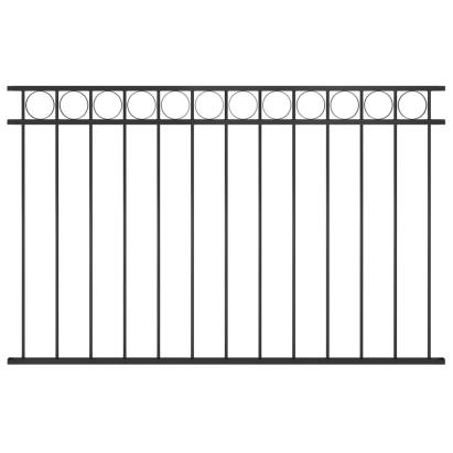 Panou de gard din oțel 1,7x1 m negru GartenMobel Dekor