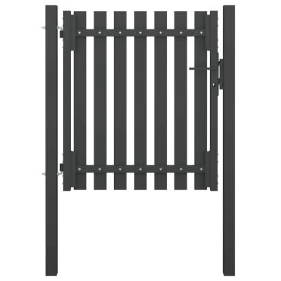Poartă de gard grădină, antracit, 1 x 1,25 m, oțel GartenMobel Dekor