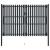 Poartă de gard dublă, antracit, 306 x 200 cm, oțel GartenMobel Dekor