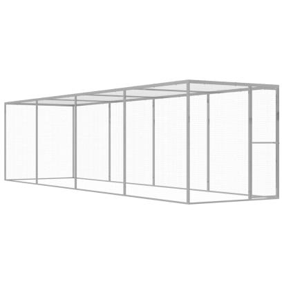 Cușcă pentru pisici, 6x1,5x1,5 m, oțel galvanizat GartenMobel Dekor