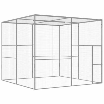 Cușcă pentru pisici, 3x3x2,5 m, oțel galvanizat GartenMobel Dekor
