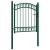 Poartă de gard cu arcadă, verde, 100x100 cm, oțel GartenMobel Dekor