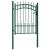 Poartă de gard cu țepușe, verde, 100x125 cm, oțel GartenMobel Dekor