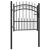 Poartă de gard cu țepușe, negru, 100x100 cm, oțel GartenMobel Dekor